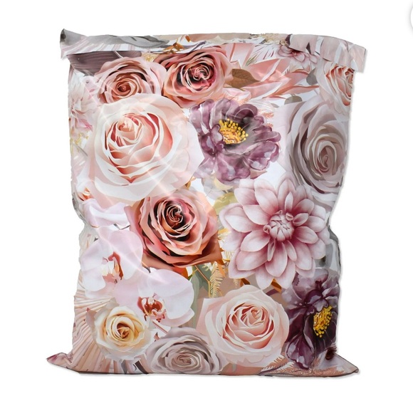 20 Piece Set:  Boho Floral Designer XLarge Poly Mailers. Size 17” x 14”. - Picture 4 of 5